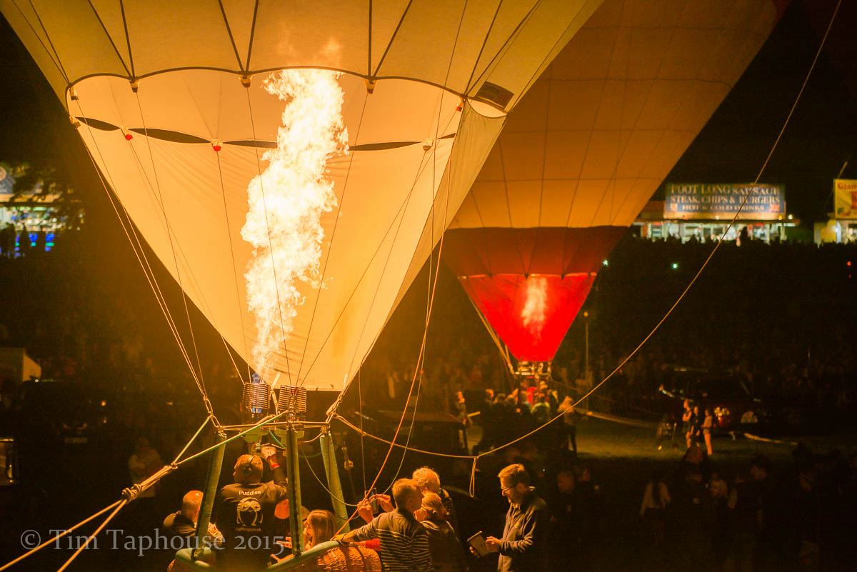 Big flames at the nightglow