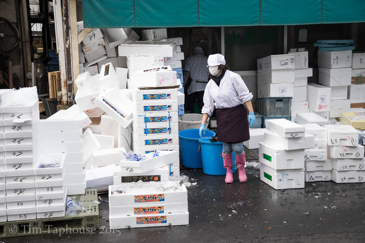 So many boxes, Tsukiji Fish Market