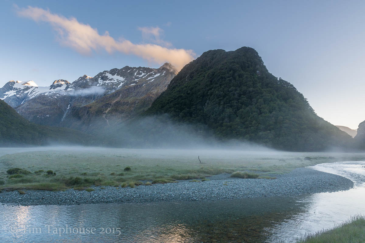 Routeburn Flats campsite. A stunning, if chilly place to wake up - there was ice on our tents
