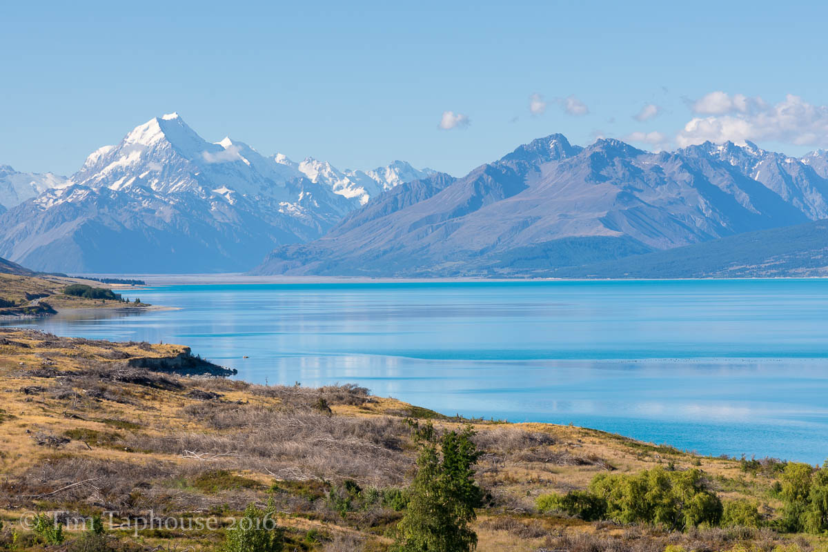 The incredible blue of Lake Pukaki and Mount Cook