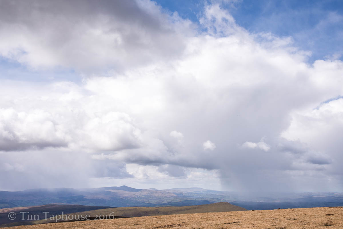 The showers are coming, with Pen Y Fan clear