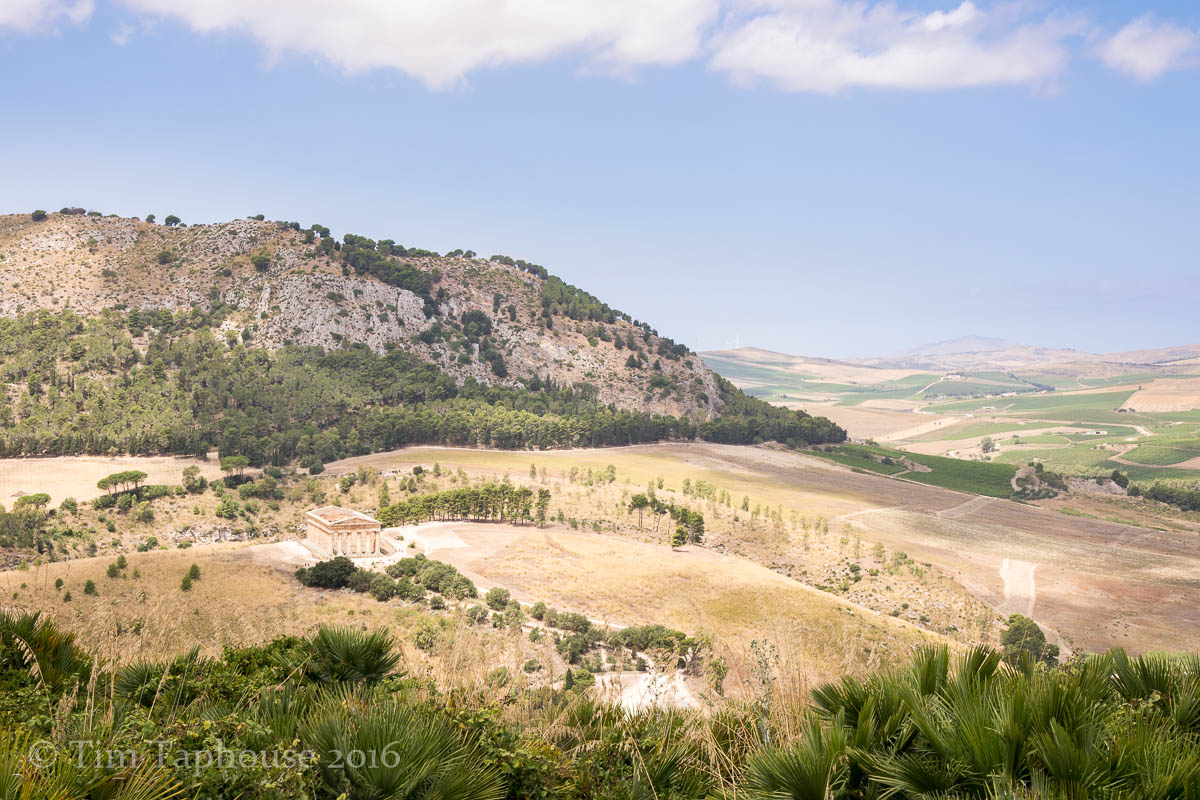 Segesta temple and the surrounding countryside