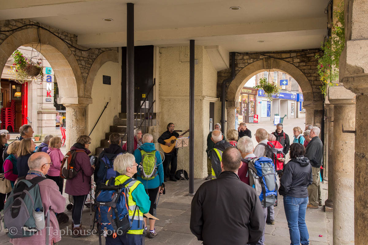 A song to open the festival, under Dursley market place