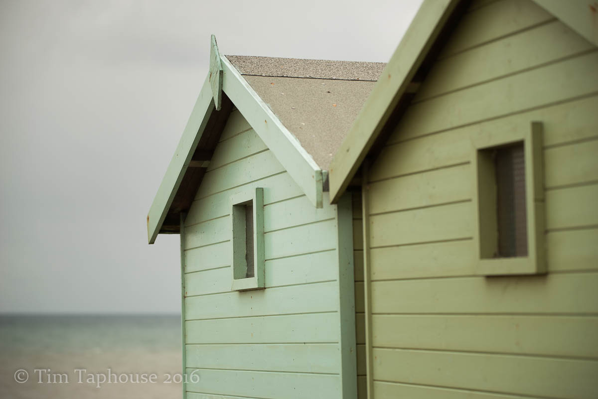 Beach huts at Charmouth