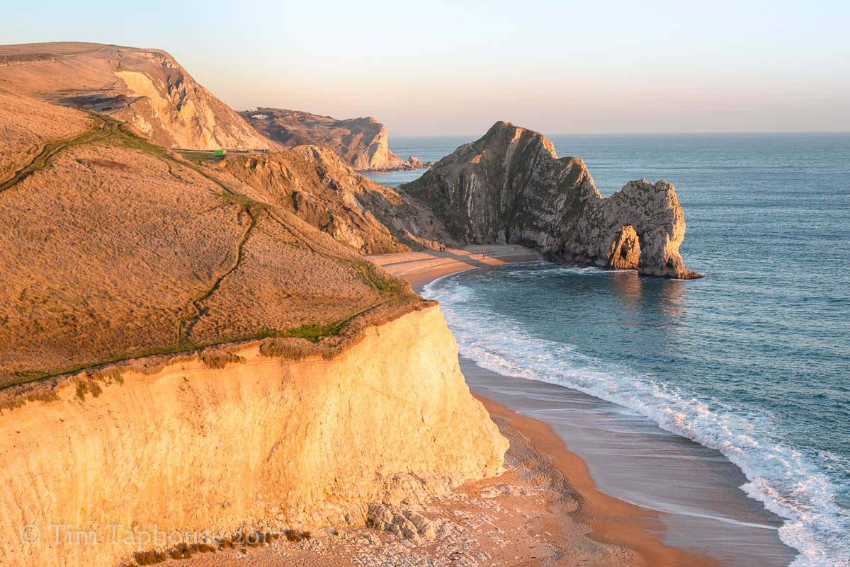 Durdle Door from the cliffs at Scratchy Bottom