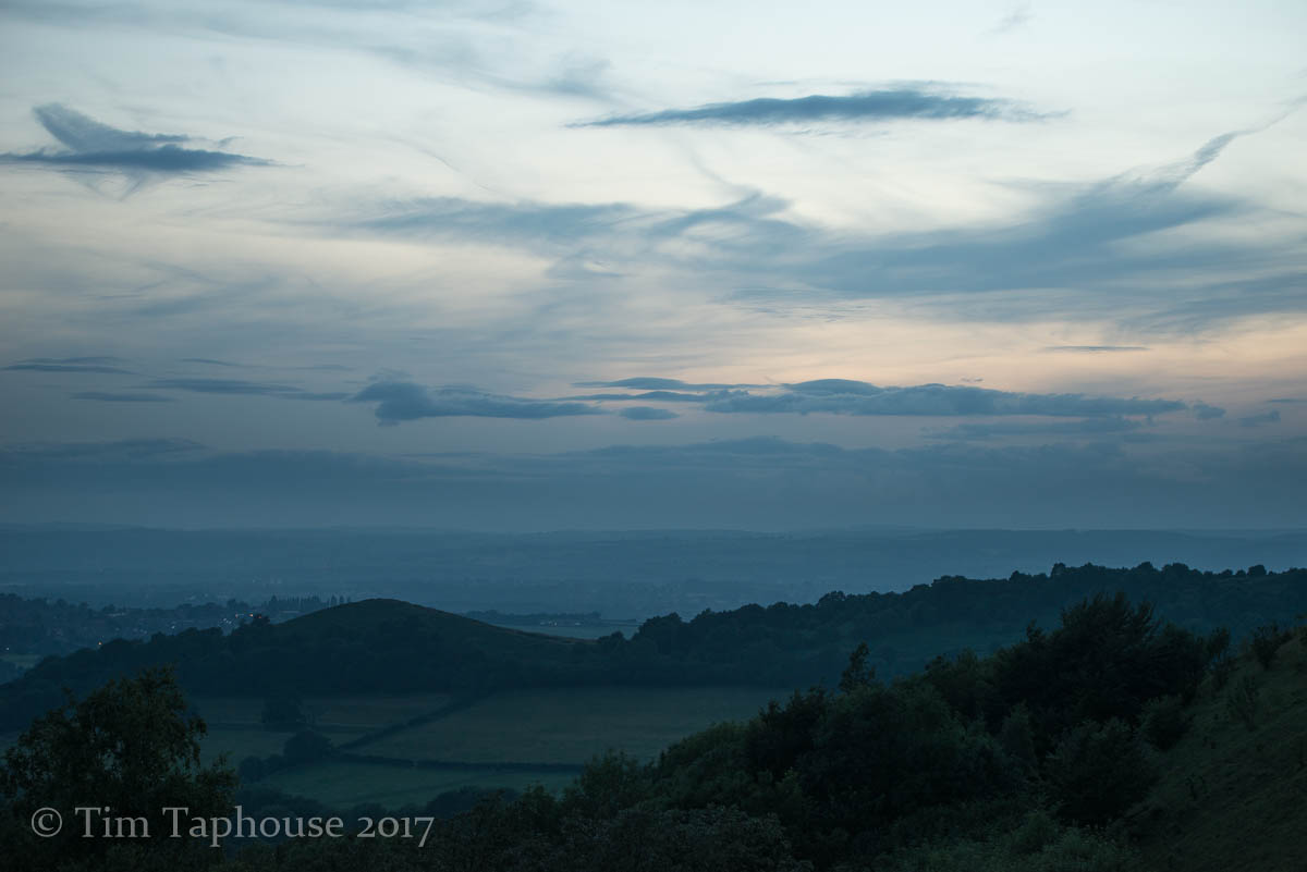 Blue sky twilght - Cam Peak from Uley Bury