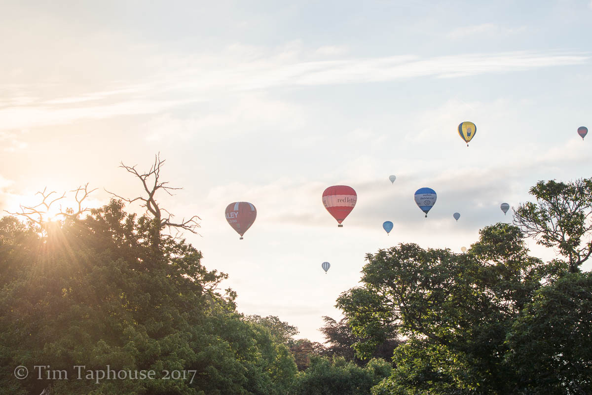 Morning mass ascent at Bristol Balloon Fiesta